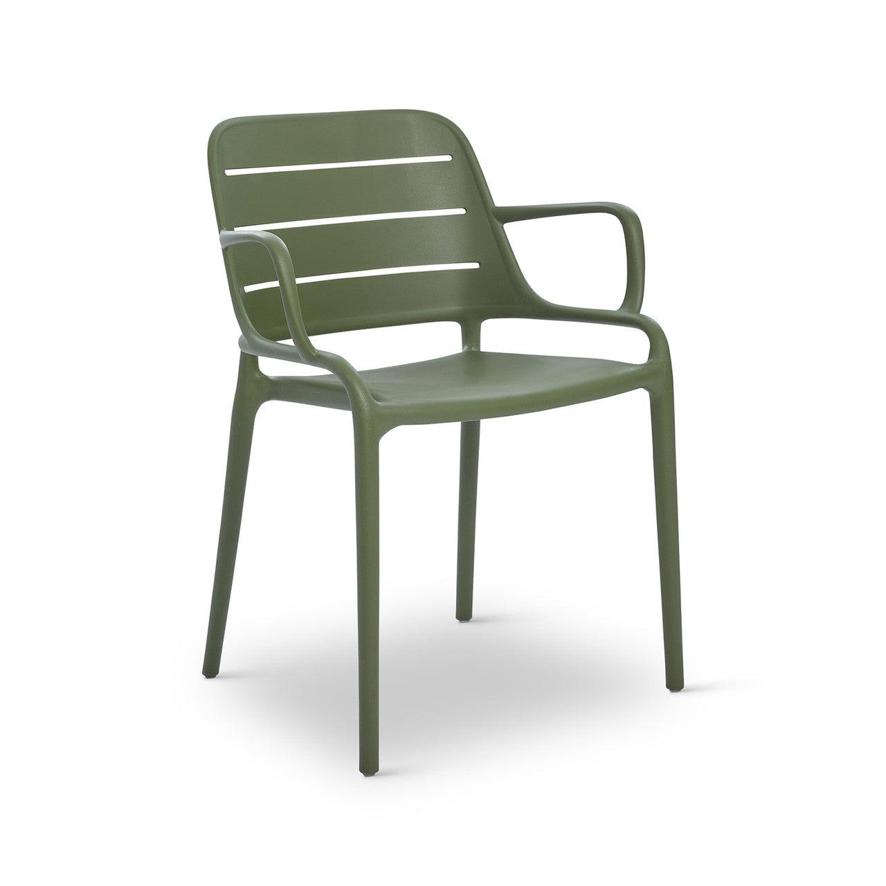 Jasper Outdoor Stacking Armchair (Set of 4) - Army Green