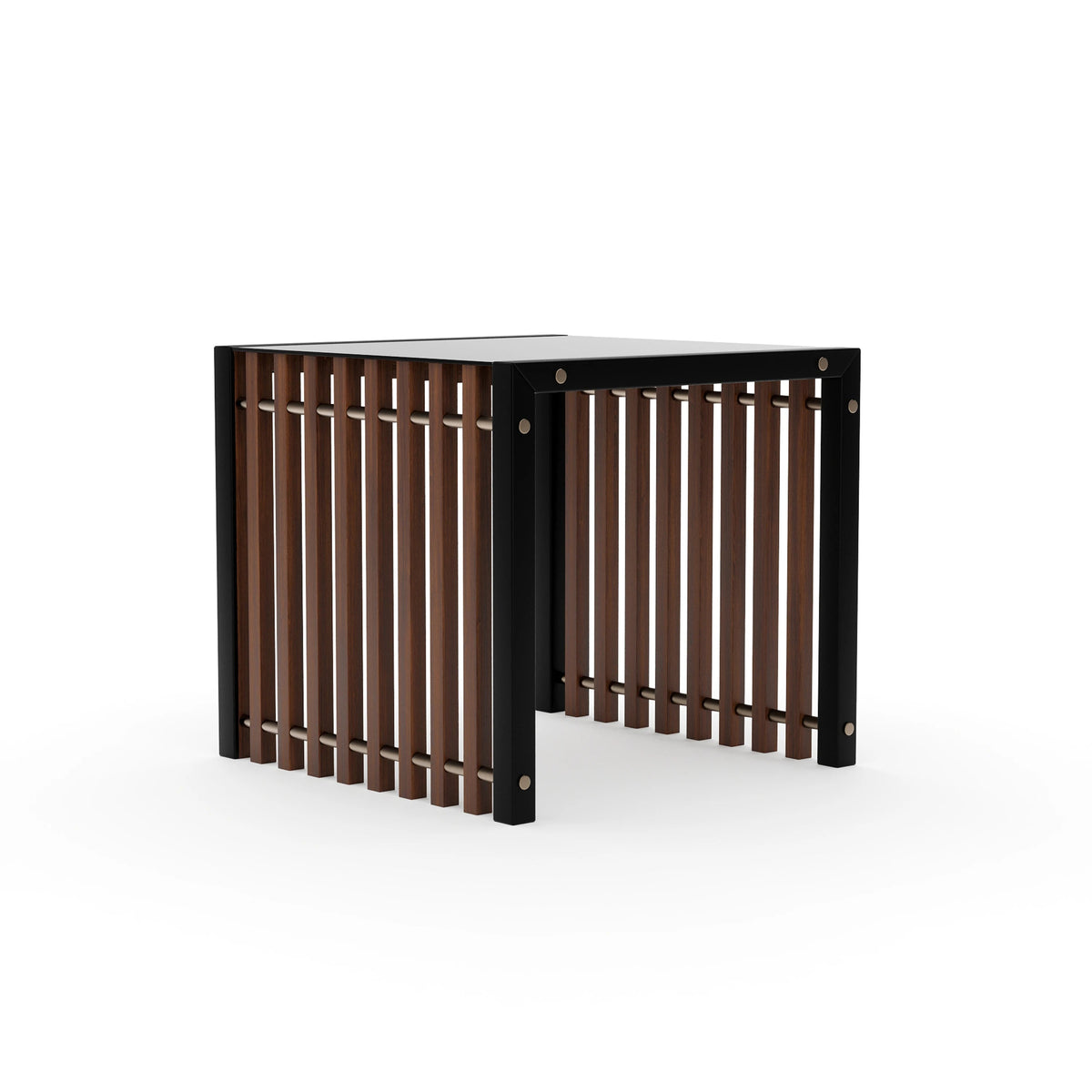 Pinstripe Dark End Table Champagne Gold 22" by Caracole - view 2