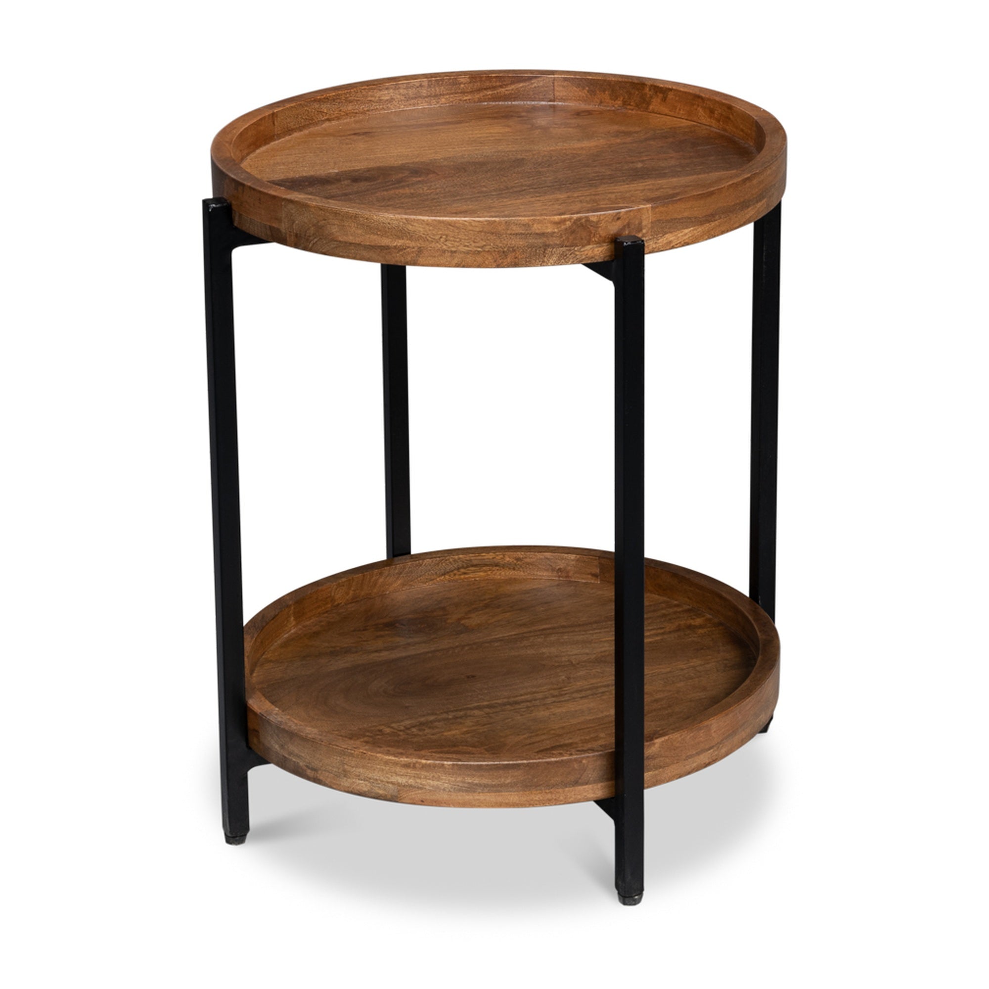 Profile Round End Table by Sarreid Ltd