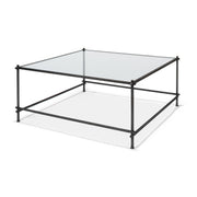 Serrated Edge Iron Coffee Table by Sarreid Ltd