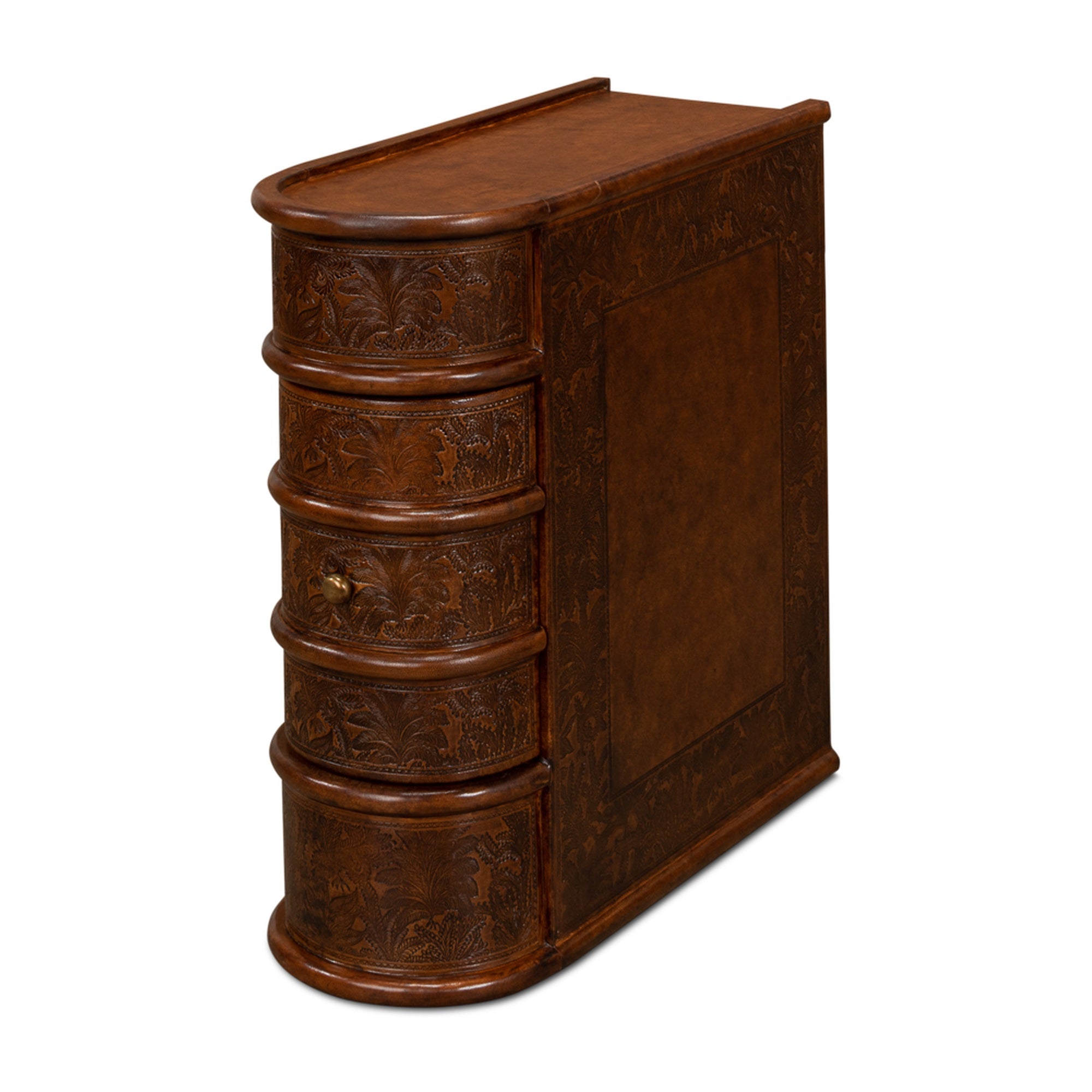 Barnes Leather Book Side Table by Sarreid Ltd
