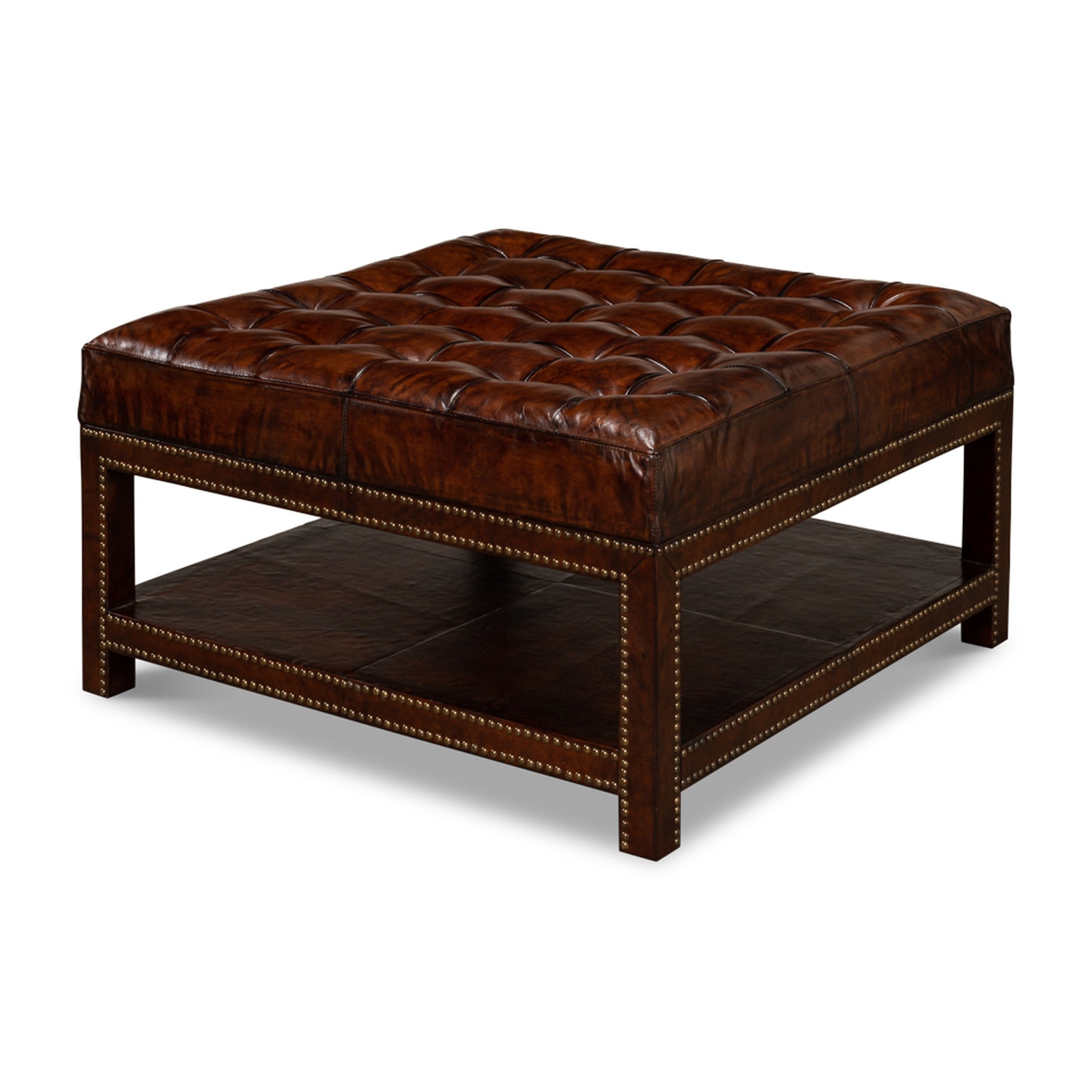Vintage Tufted Ottoman by Sarreid Ltd