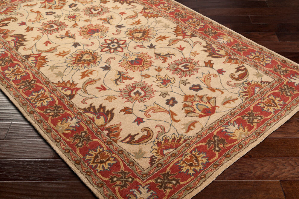 Caesar Brown/Tan Handmade Rug CAE-1001 - corner