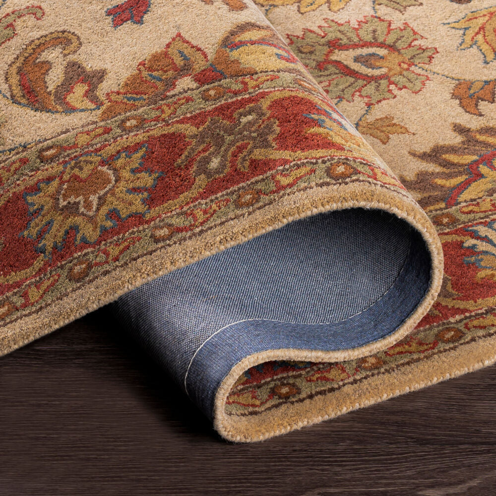 Caesar Brown/Tan Handmade Rug CAE-1001 - fold