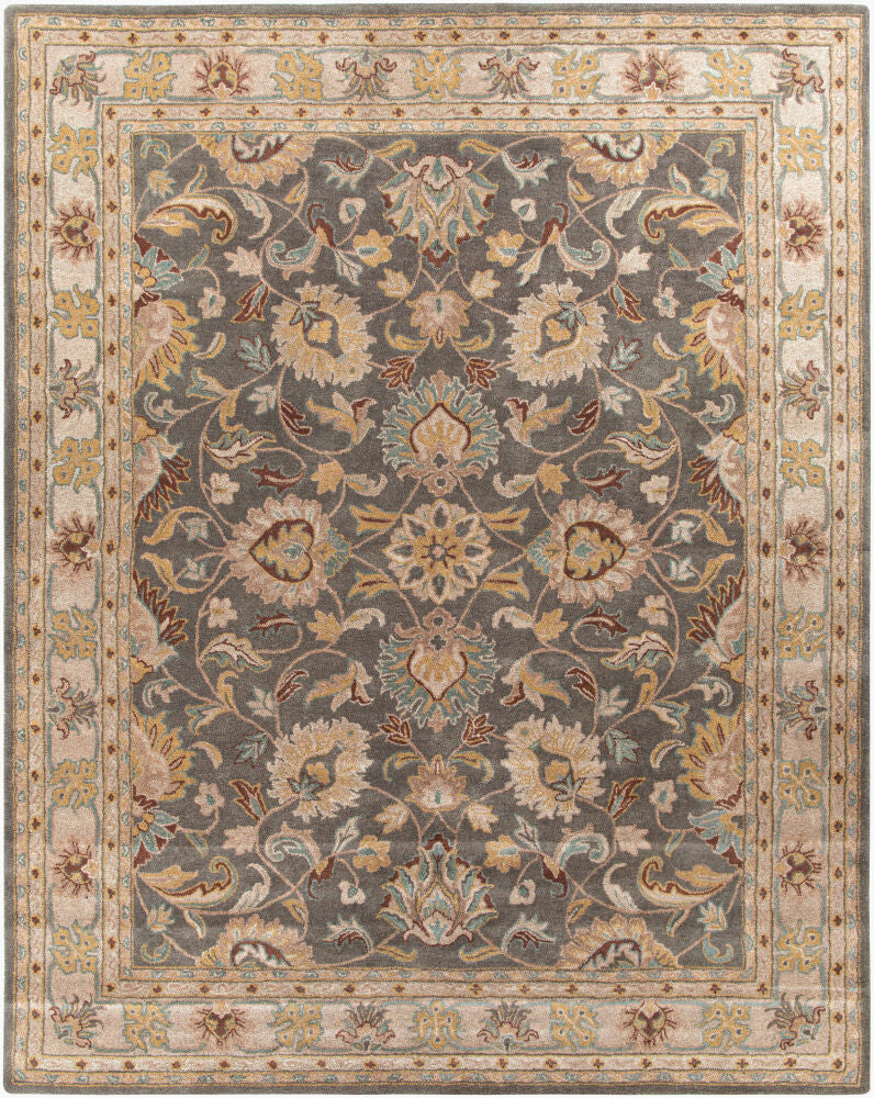 Caesar Charcoal/Yellow Handmade Rug - 10' x 14'