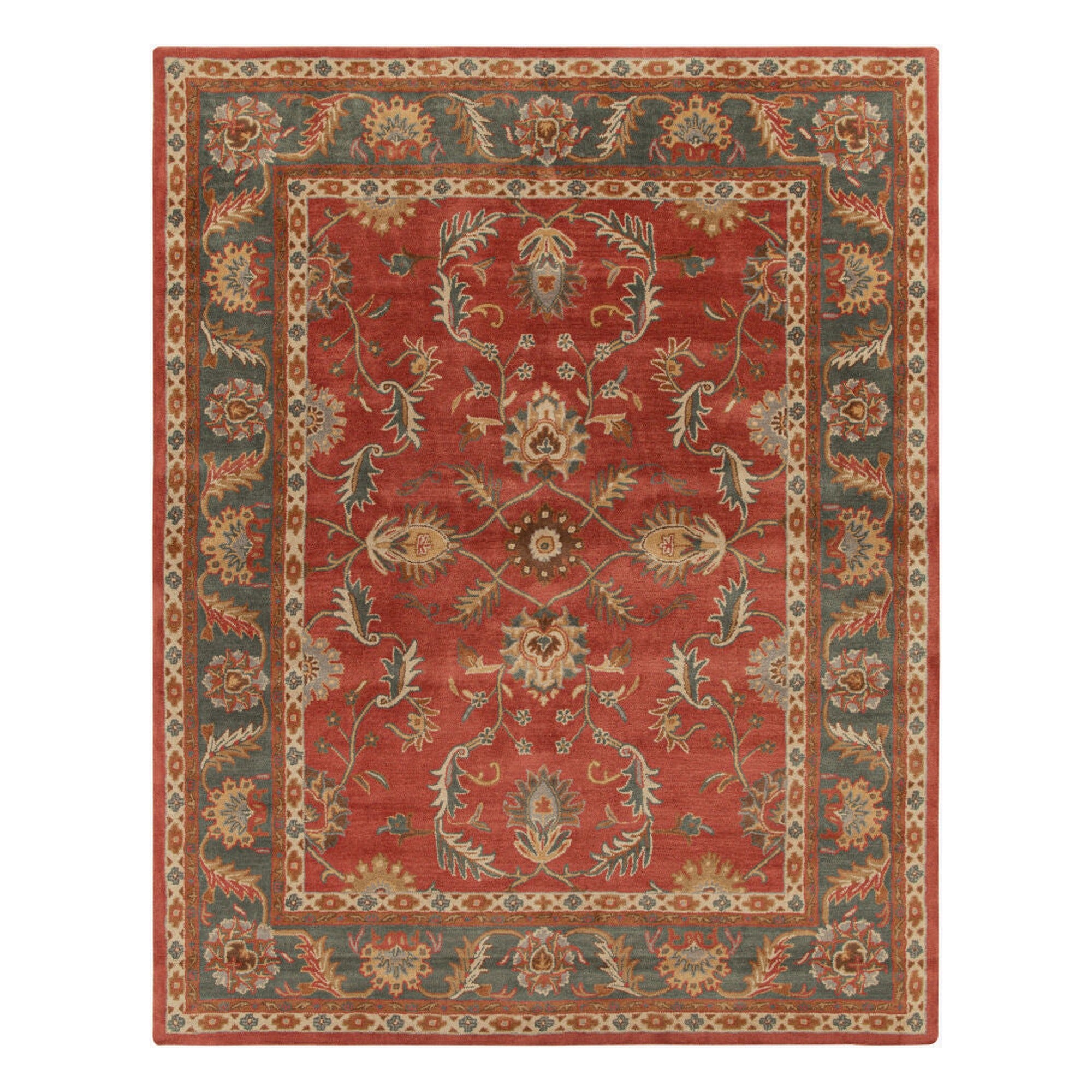Caesar Dark Brown/Taupe Handmade Rug - 10' x 14'