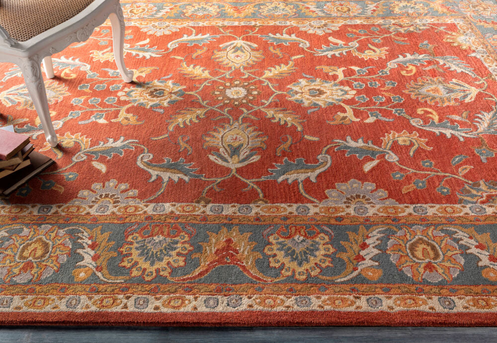 Caesar Dark Brown/Taupe Handmade Rug - styleshot