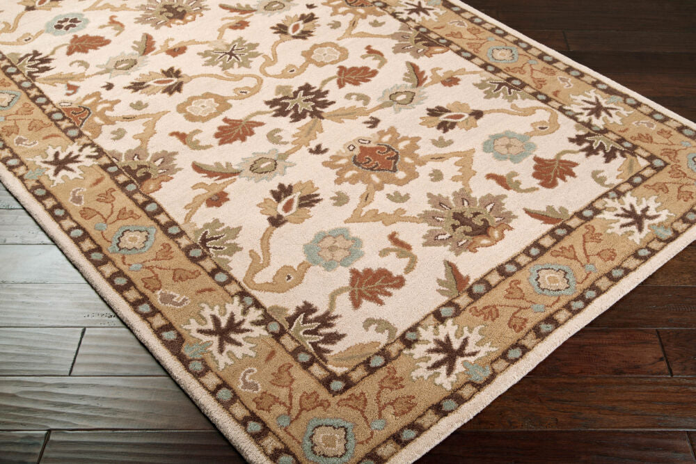 Caesar Brown/Taupe Handmade Rug CAE-1010 - corner