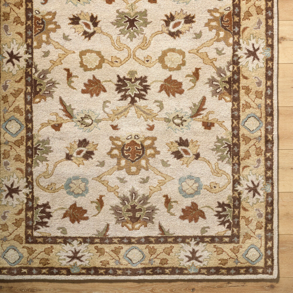 Caesar Brown/Taupe Handmade Rug CAE-1010 - overhead