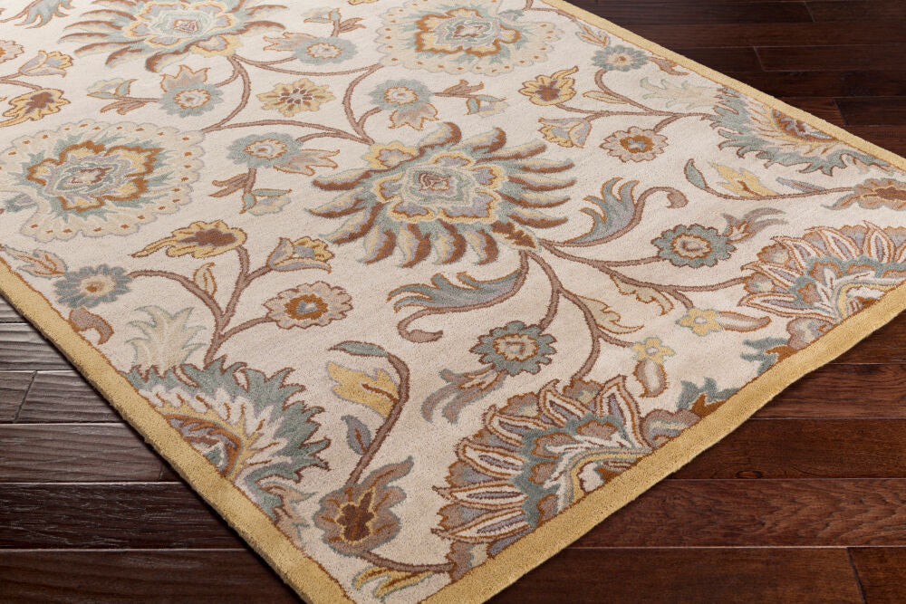 Caesar Brown/Tan Handmade Rug CAE-1012 - corner