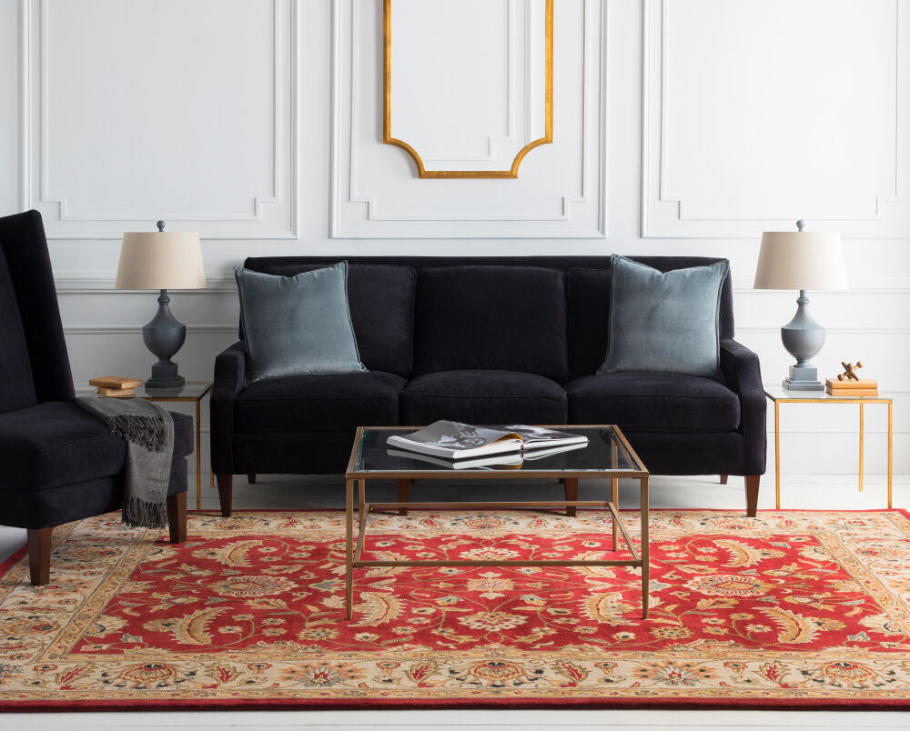 Caesar Black/Tan Handmade Rug CAE-1022 - roomscene