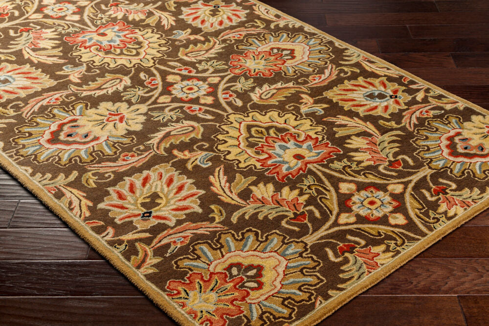 Caesar Black/Wheat Handmade Rug CAE-1028 - corner