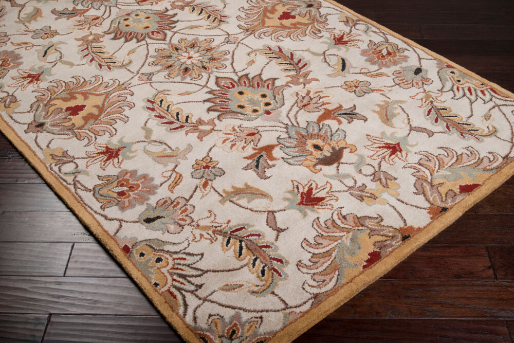 Caesar Black/Tan Handmade Rug CAE-1029 - corner