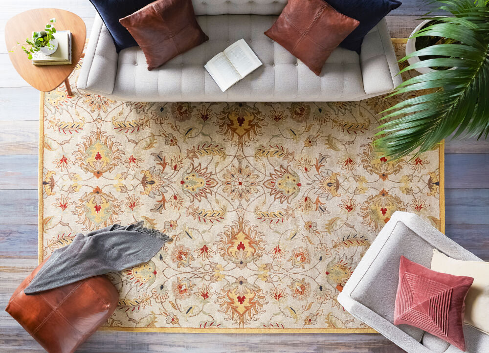 Caesar Black/Tan Handmade Rug CAE-1029 - styleshot