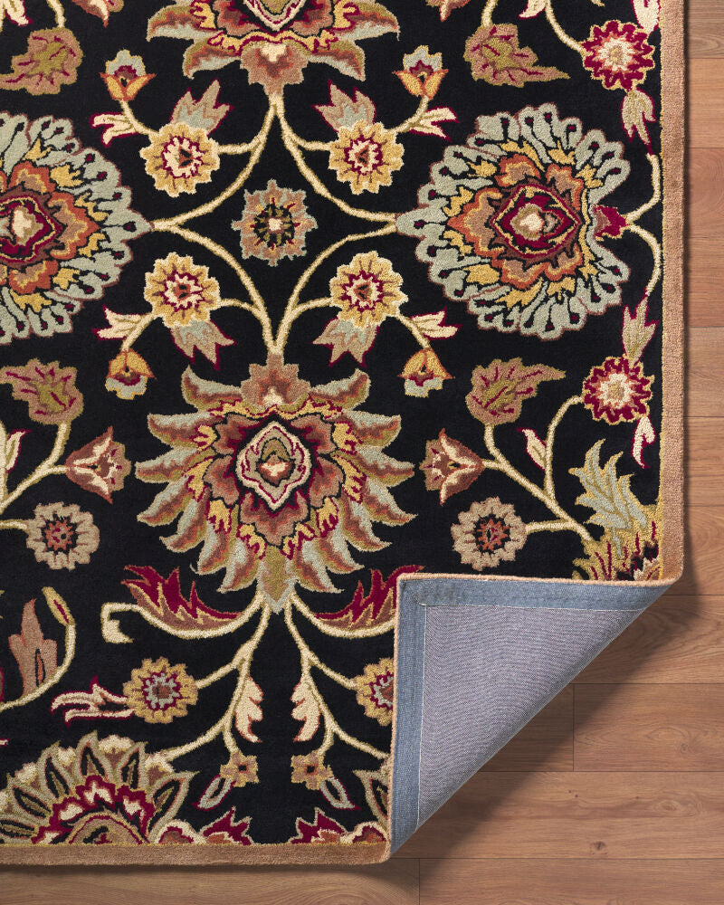 Caesar Black/Wheat Handmade Rug CAE-1053 - fold