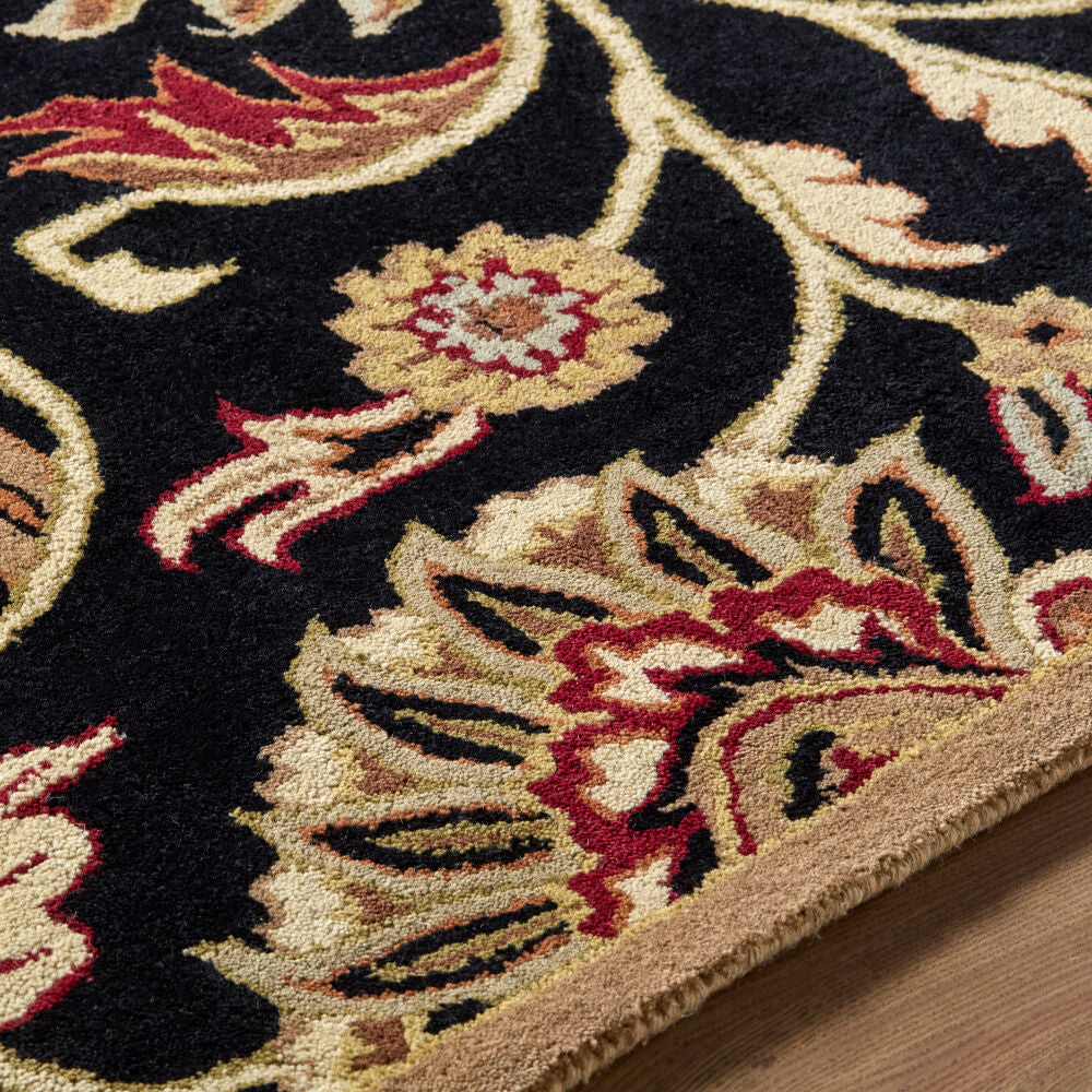 Caesar Black/Wheat Handmade Rug CAE-1053 - texture