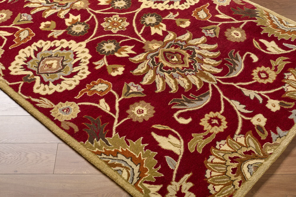 Caesar Black/Wheat Handmade Rug CAE-1061 - corner