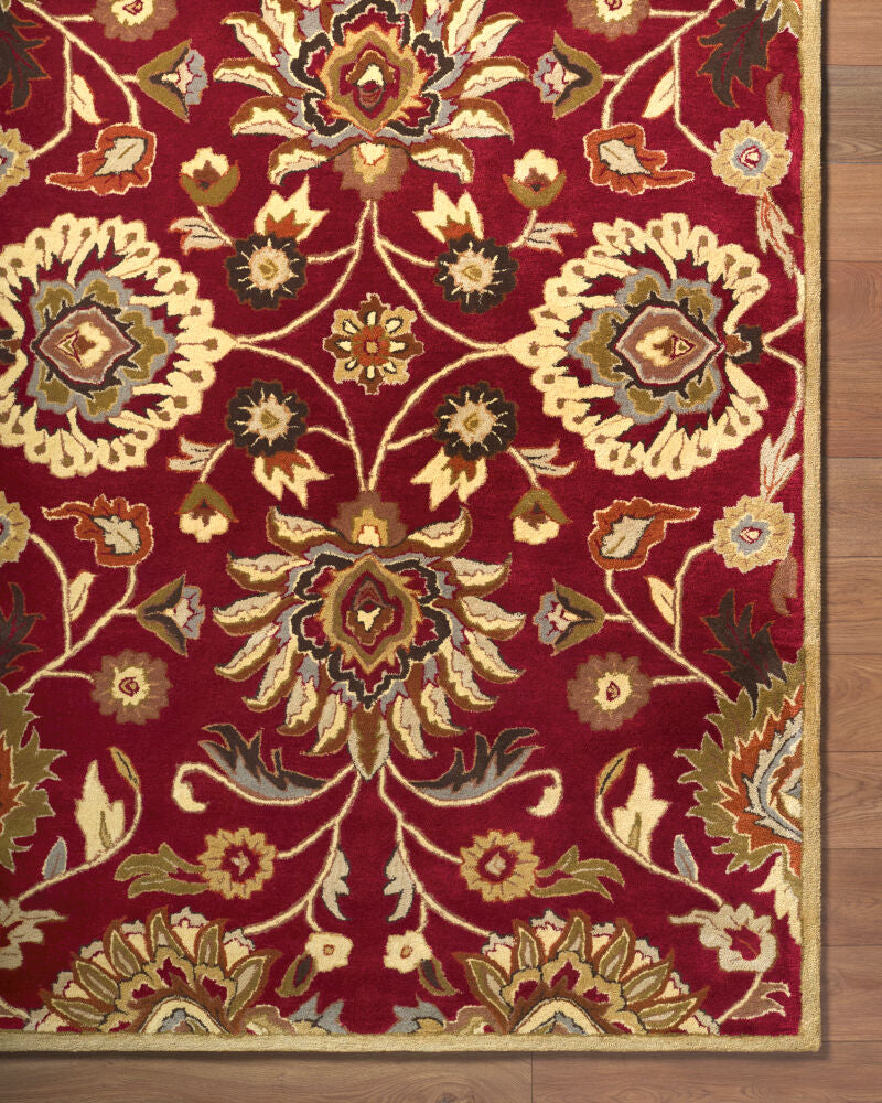 Caesar Black/Wheat Handmade Rug CAE-1061 - overhead