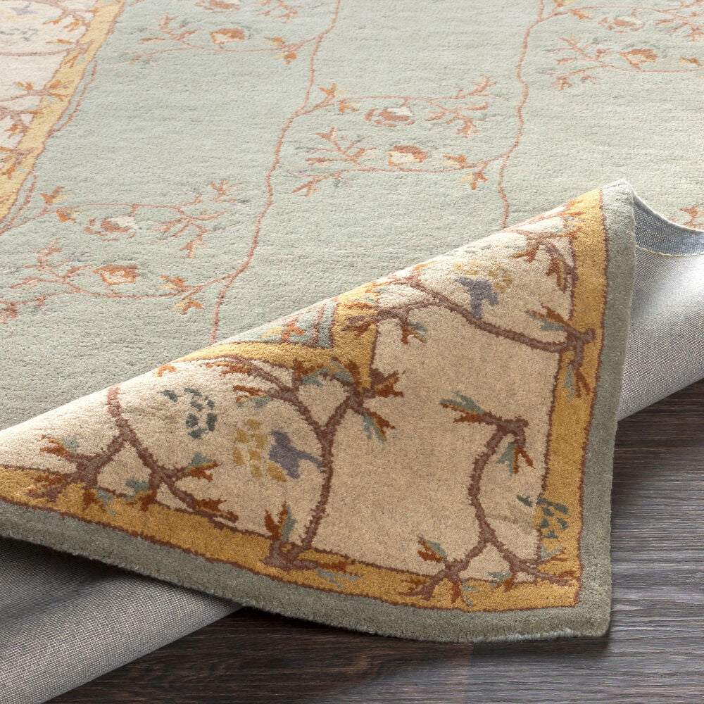 Caesar Beige/Sage Handmade Rug CAE-1100 - fold