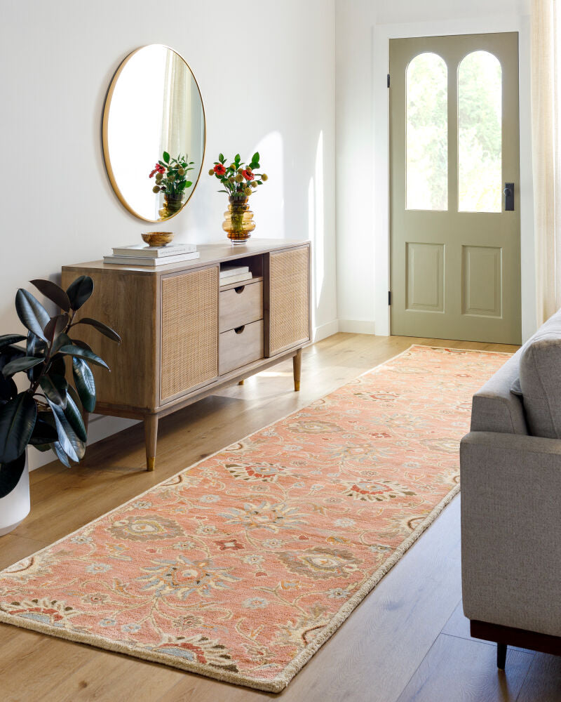 Caesar Beige/Rust Handmade Rug CAE-1107 - roomscene