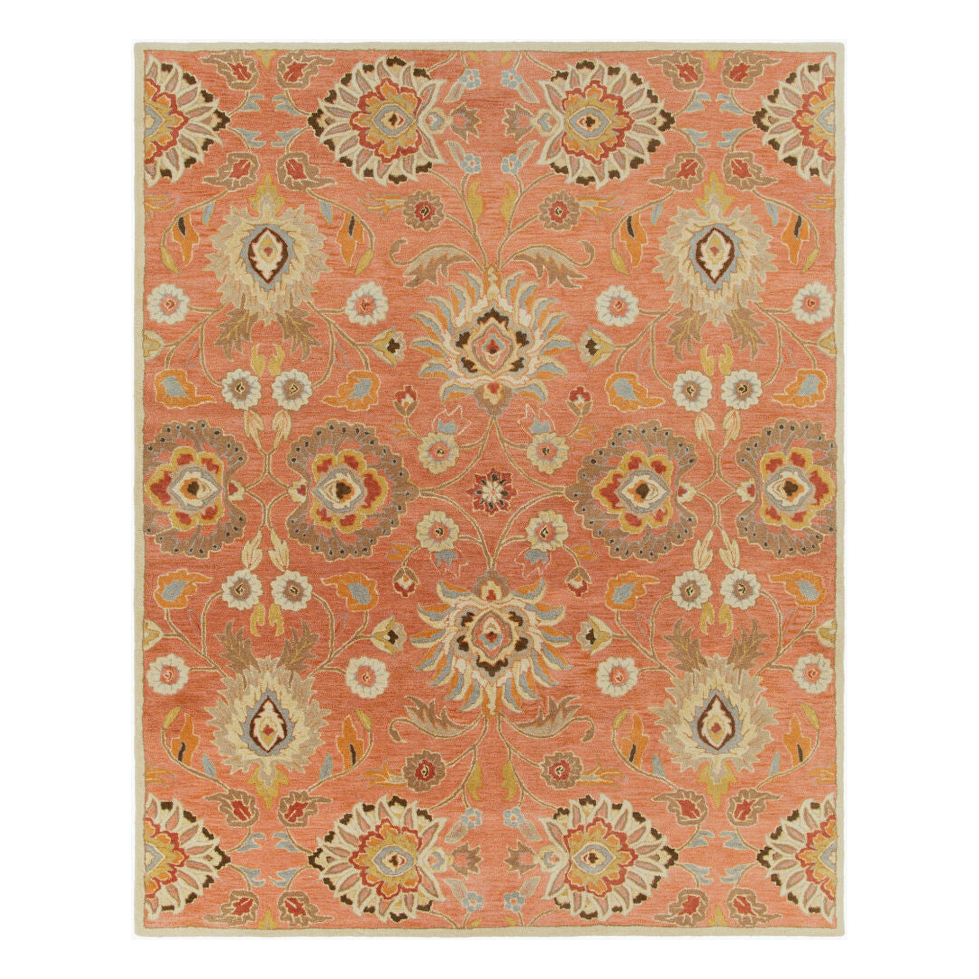 Caesar Beige/Rust Handmade Rug CAE-1107 - 10' x 14'