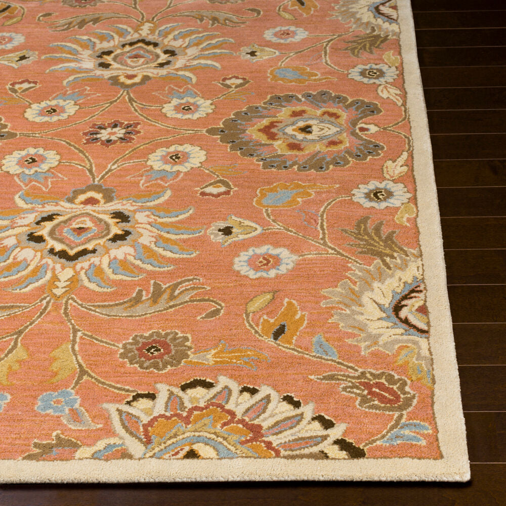 Caesar Beige/Rust Handmade Rug CAE-1107 - front