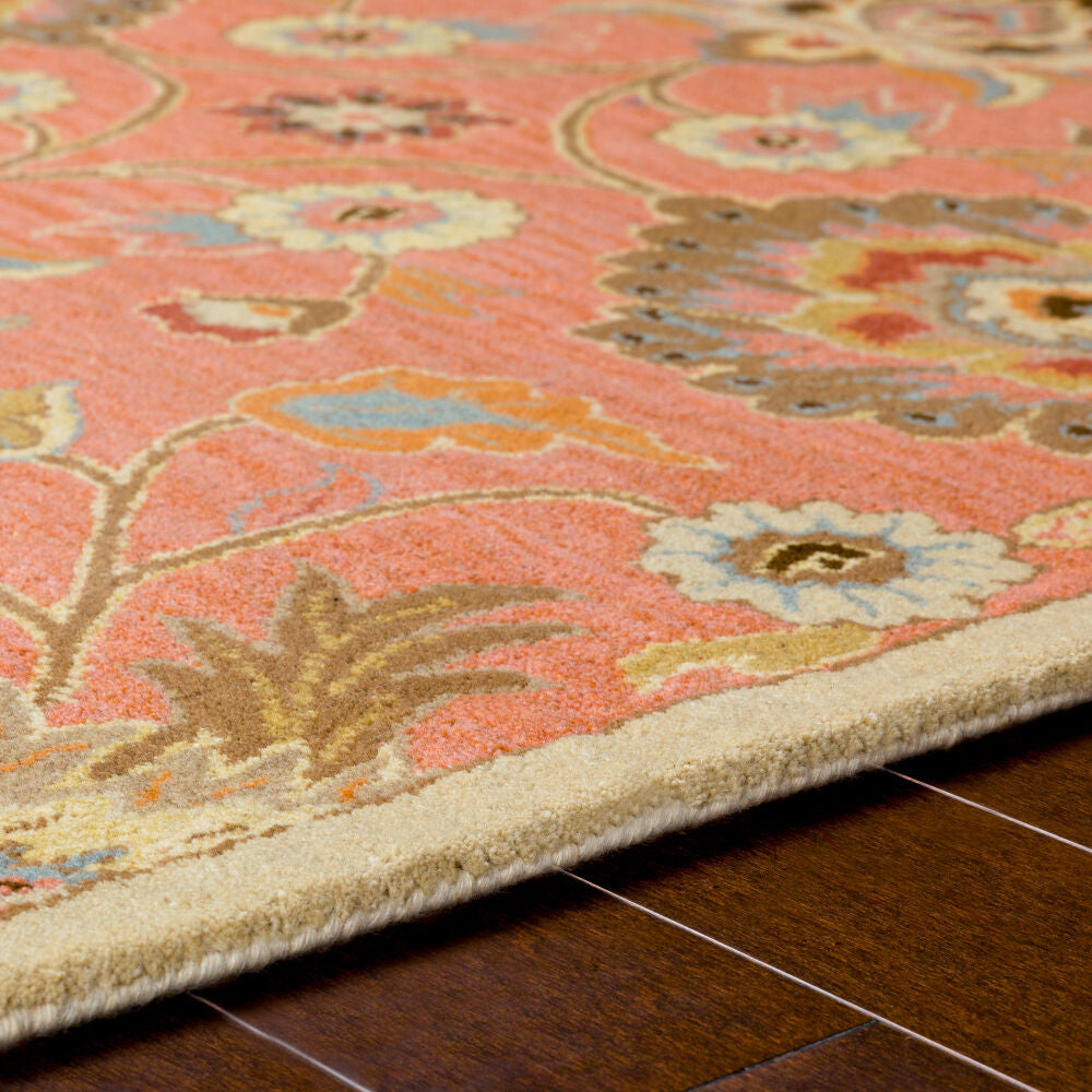 Caesar Beige/Rust Handmade Rug CAE-1107 - texture