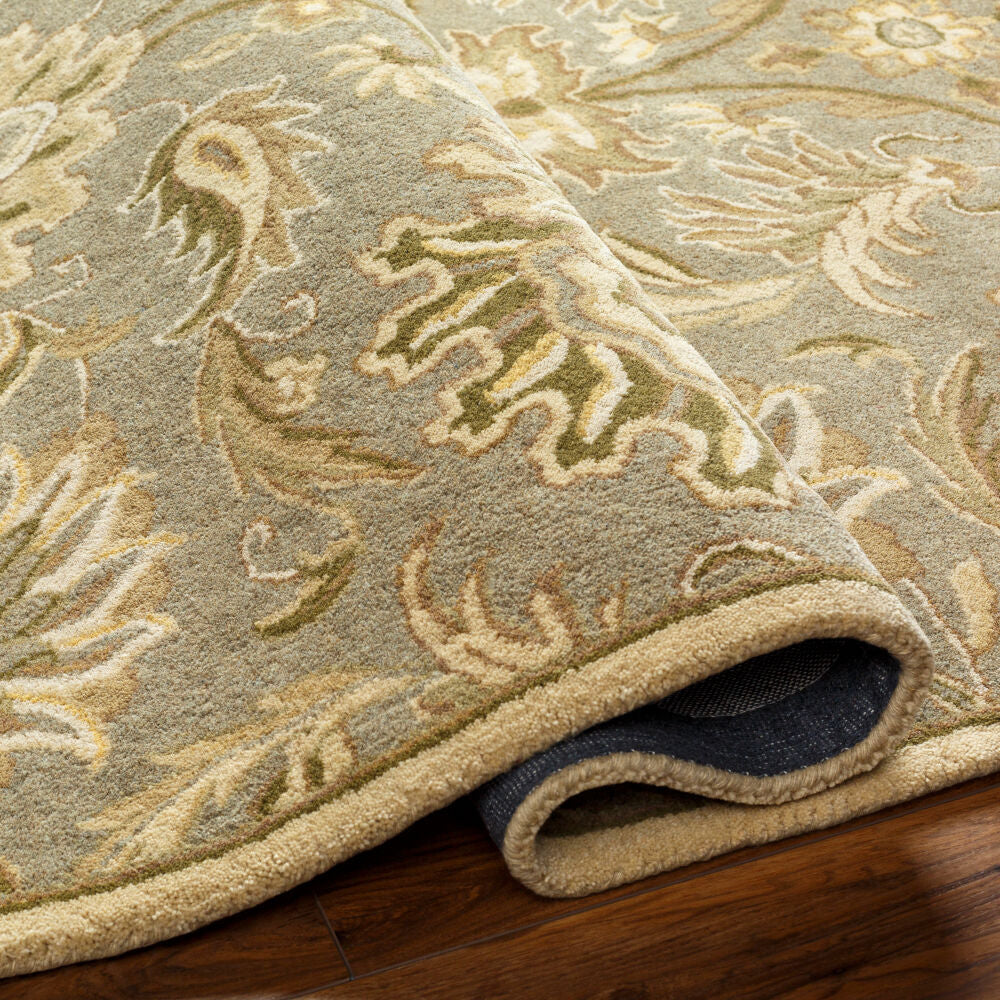 Caesar Gray/Sage Handmade Rug - fold