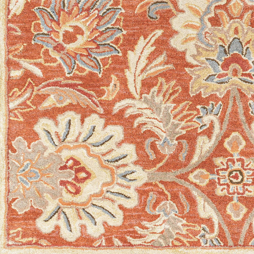 Caesar Dark Brown/Terracotta Handmade Rug - swatch