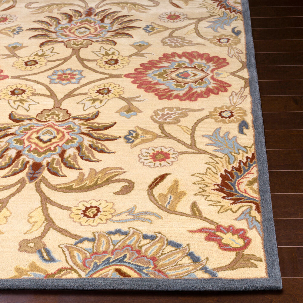 Caesar Blue/Wheat Handmade Rug - front