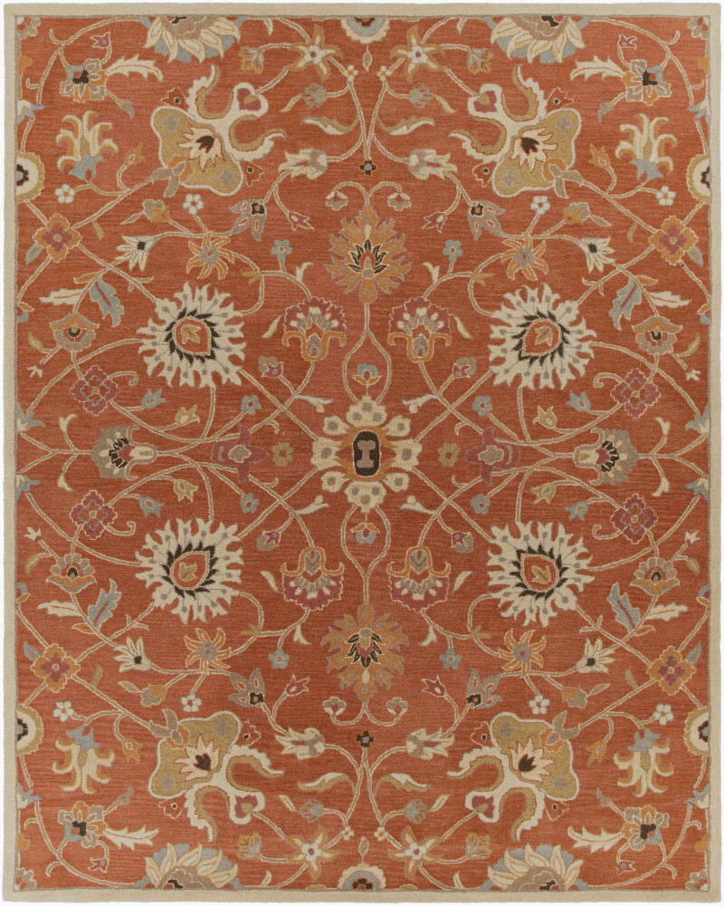 Caesar Black/Sky Blue Handmade Rug - 10' x 14'