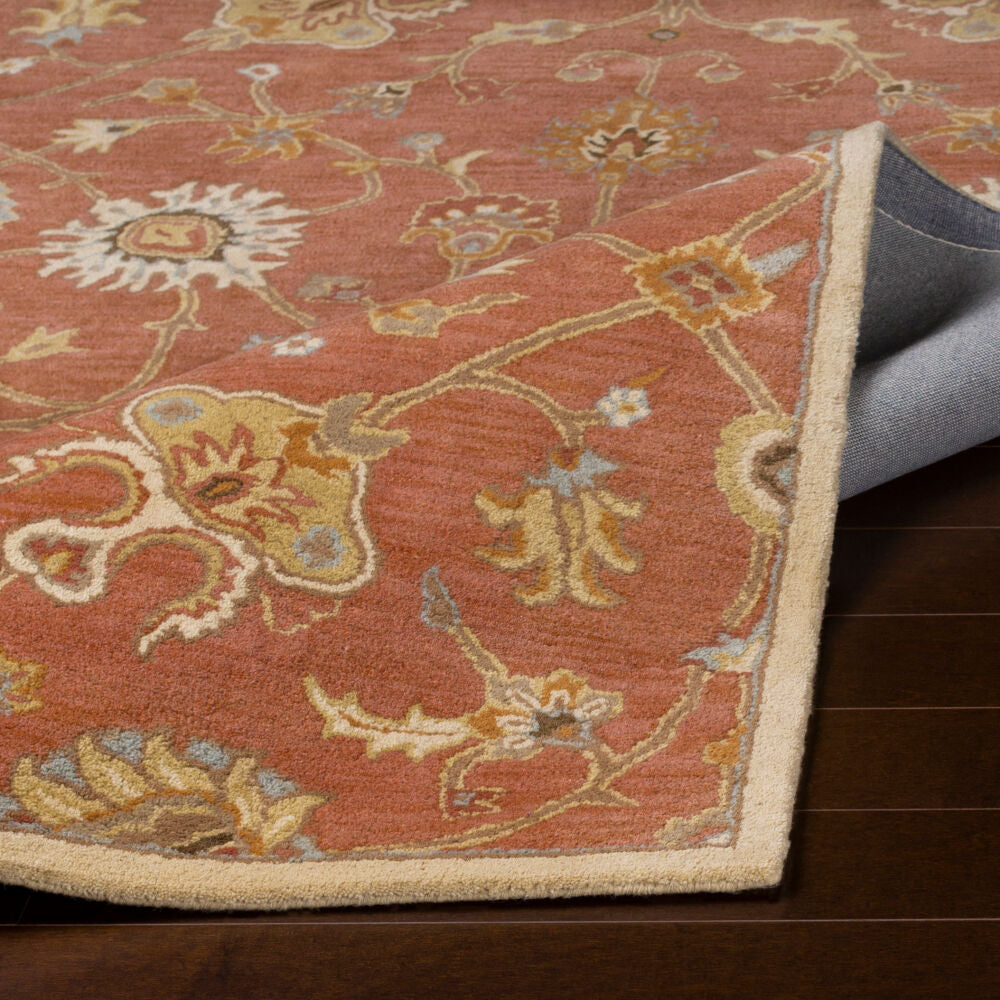 Caesar Black/Sky Blue Handmade Rug - fold