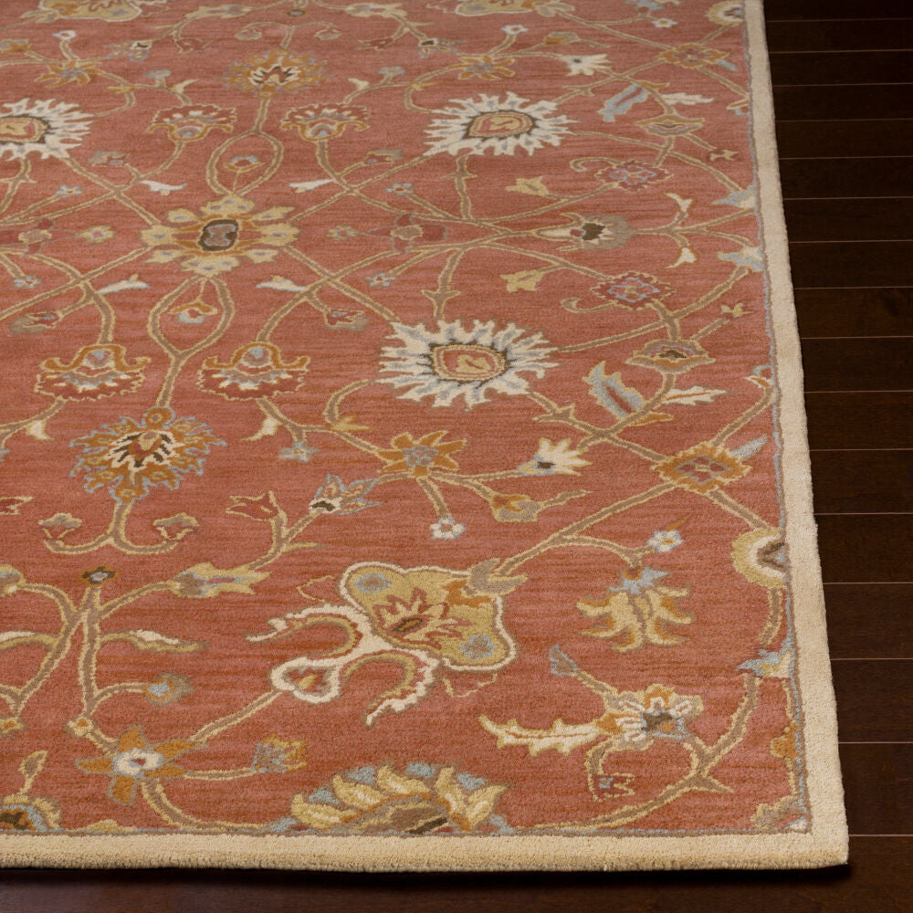 Caesar Black/Sky Blue Handmade Rug - front