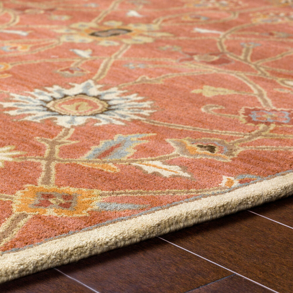 Caesar Black/Sky Blue Handmade Rug - texture