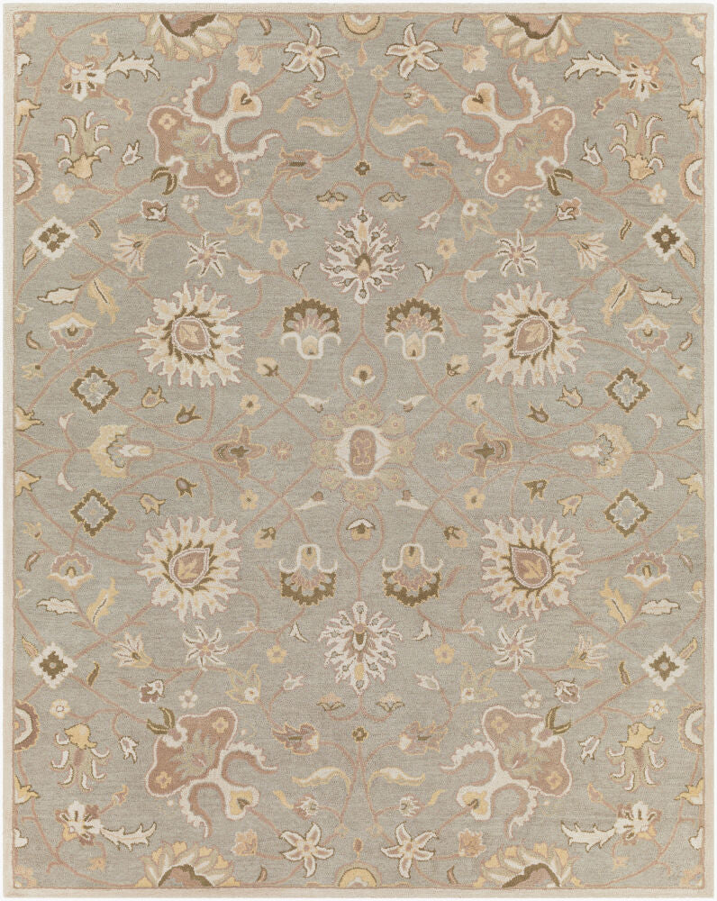 Caesar Gray/Olive Handmade Rug - 10' x 14'