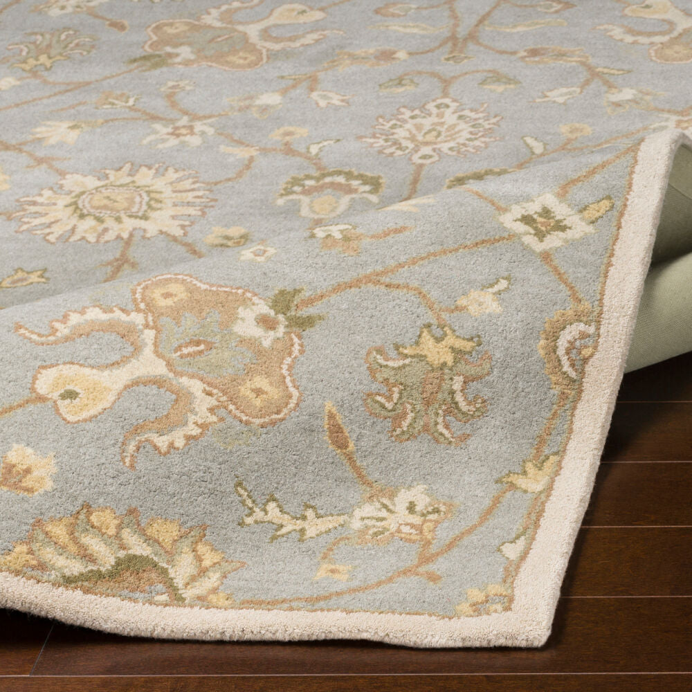 Caesar Gray/Olive Handmade Rug - fold