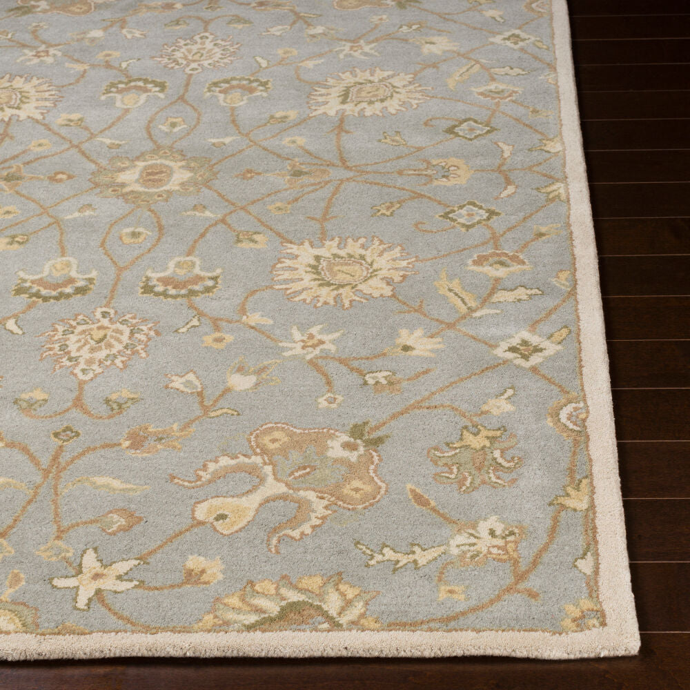 Caesar Gray/Olive Handmade Rug - front