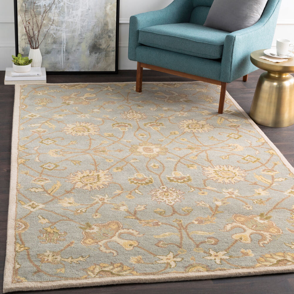 Caesar Gray/Olive Handmade Rug - roomscene