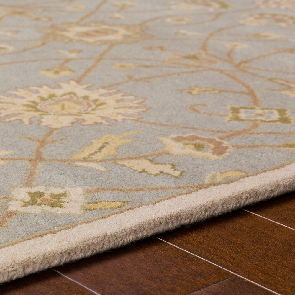 Caesar Gray/Olive Handmade Rug - texture
