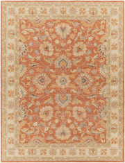 Caesar Burnt Orange/Taupe Handmade Rug - 10' x 14'