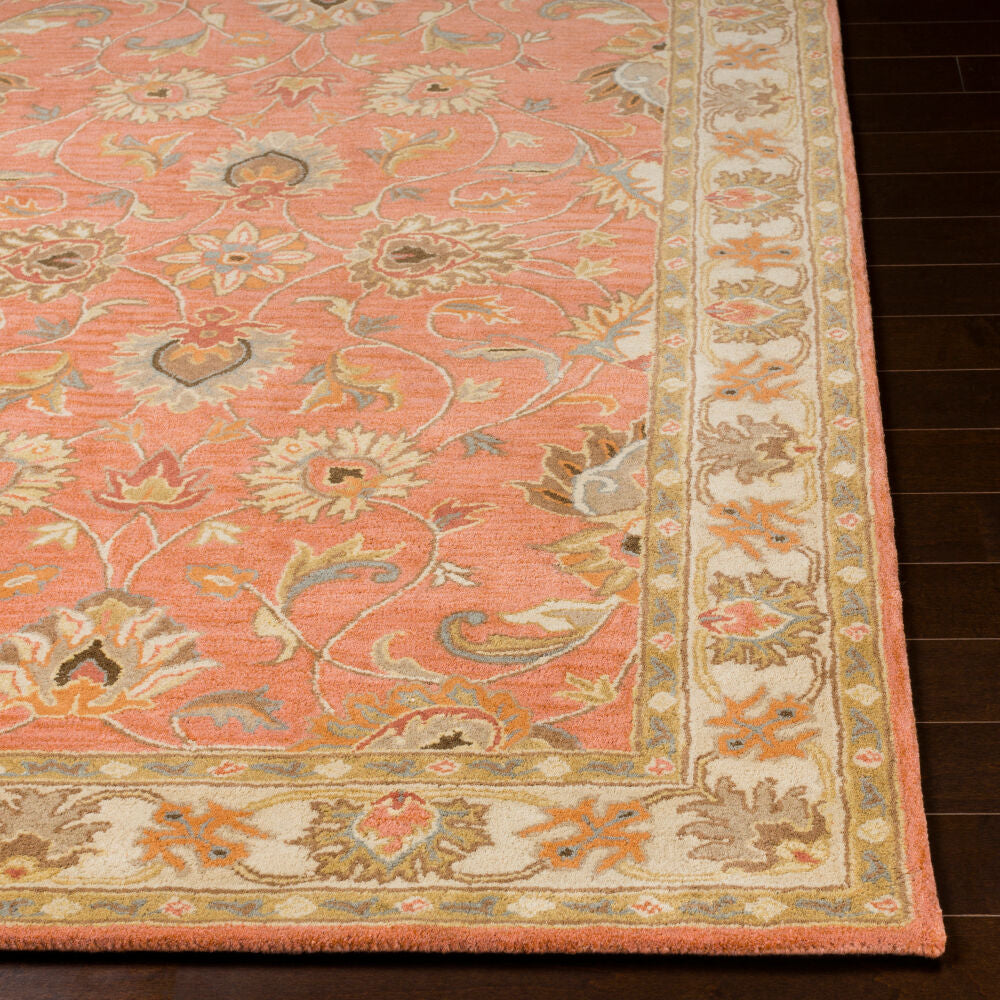 Caesar Burnt Orange/Taupe Handmade Rug - front