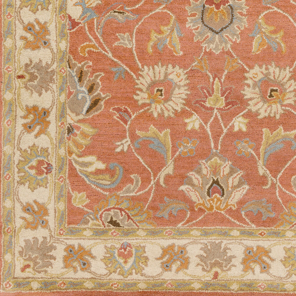 Caesar Burnt Orange/Taupe Handmade Rug - swatch