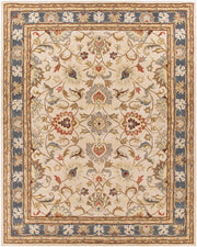 Caesar Dark Brown/Yellow Handmade Rug - 10' x 14'