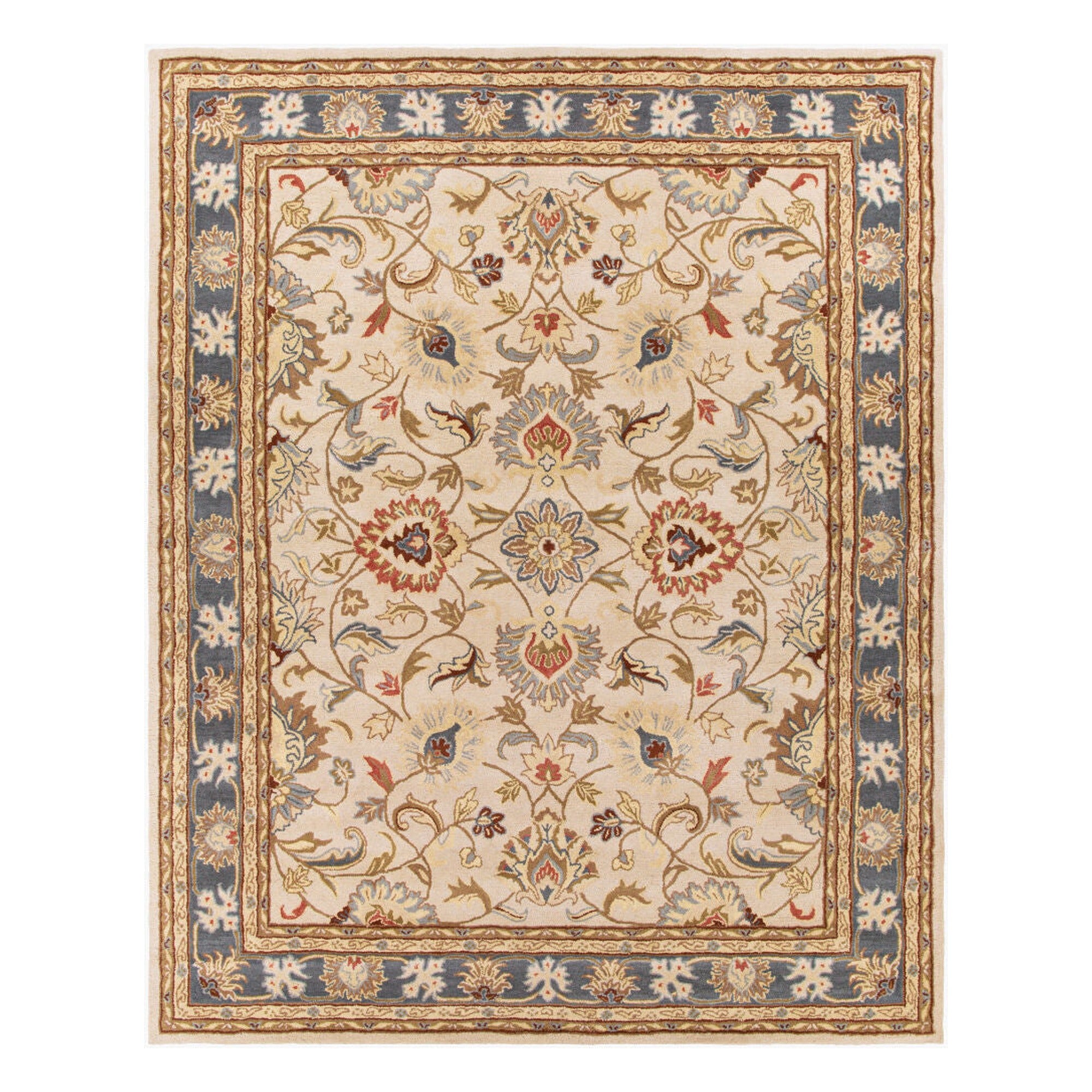 Caesar Dark Brown/Yellow Handmade Rug - 10' x 14'