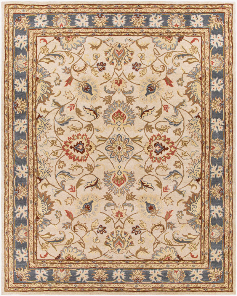 Caesar Dark Brown/Yellow Handmade Rug - 10' x 14'