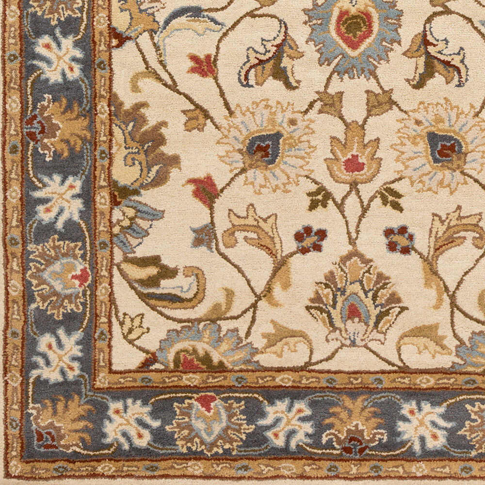 Caesar Dark Brown/Yellow Handmade Rug - swatch