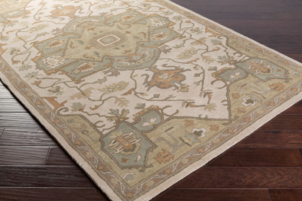 Caesar Beige/Tan Handmade Rug CAE-1143 - corner