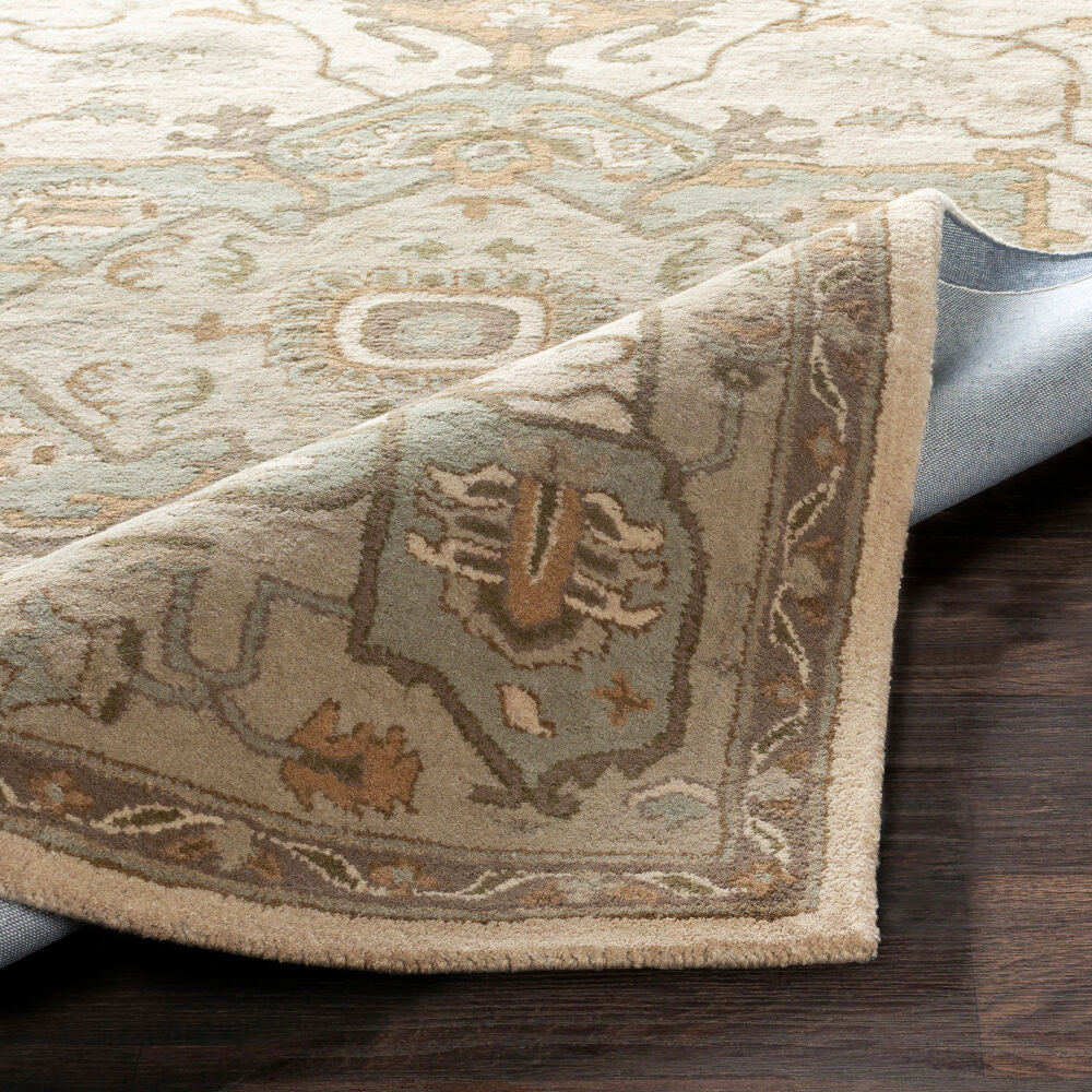 Caesar Beige/Tan Handmade Rug CAE-1143 - fold