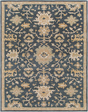 Caesar Brown/Navy Handmade Rug - 10' x 14'