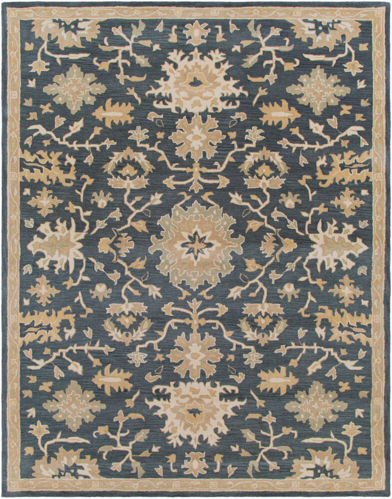 Caesar Brown/Navy Handmade Rug - 10' x 14'